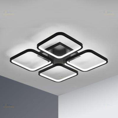 Beau Quad-Halo LED Ceiling Light (Black)