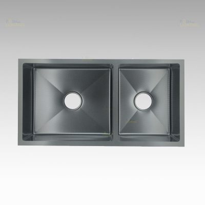 Fidelis Double-Bowl Black Nano Honeycomb Sink