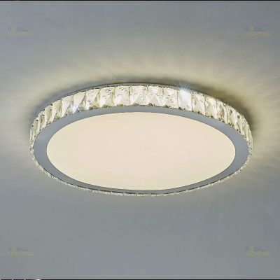 Luca Crystal Ring Ceiling Hugger Light